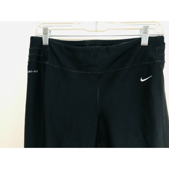 Nike Dri Fit Women's Capri Yoga Athletic Stretch Pants Size M Black - Picture 2 of 5